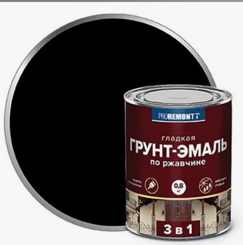 картинка Грунт-эмаль 3 в 1 PROREMONTT черная 0,8 кг от магазина Альфа Плейс